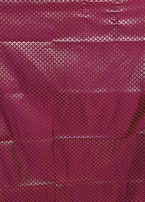 Purple Banarasi Silk Saree With Blouse Piece