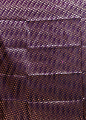 Purple Banarasi Silk Saree With Blouse Piece