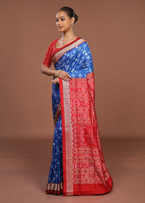 Multicolor Handloom Bomkai Pure Silk Saree With Blouse Piece