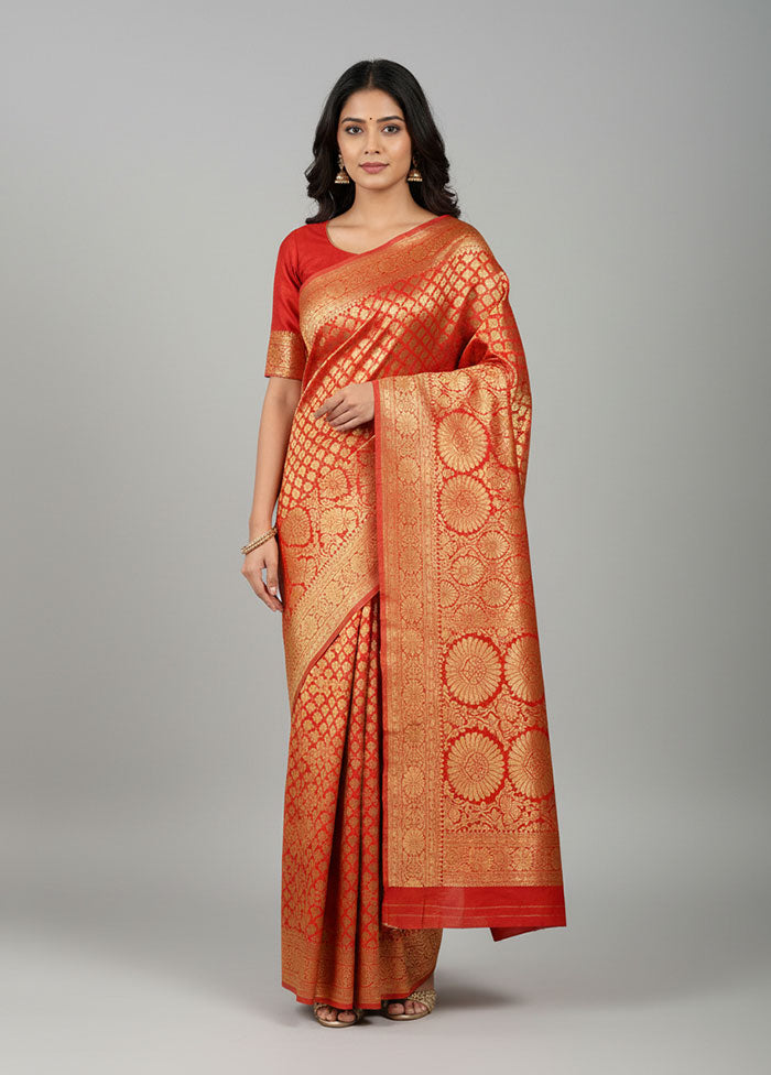 Pink Uppada Silk Saree With Blouse Piece