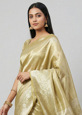 Green Kanjivaram Silk Saree With Blouse Piece