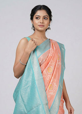Pink Pure Cotton Saree With Blouse Piece