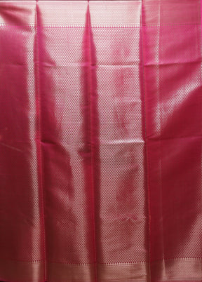 Pink Dupion Silk Saree With Blouse Piece