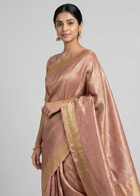 Purple Tissue Silk Saree With Blouse Piece