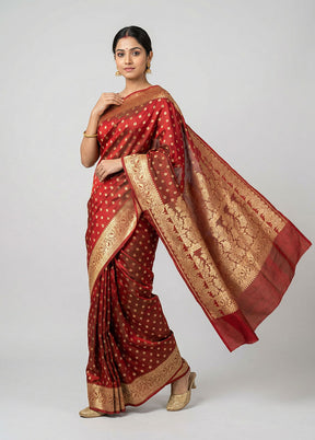Green Handloom Banarasi Pure Silk Saree With Blouse Piece