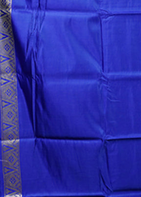 Blue Handloom Banarasi Pure Silk Saree With Blouse Piece