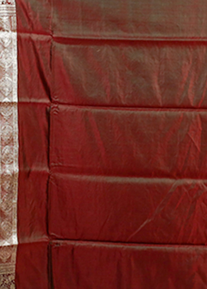 Green Handloom Banarasi Pure Silk Saree With Blouse Piece