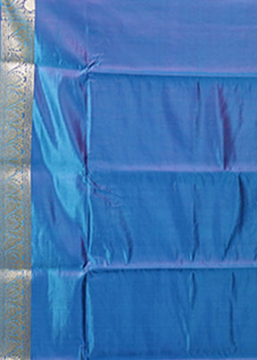 Purple Handloom Banarasi Pure Silk Saree With Blouse Piece