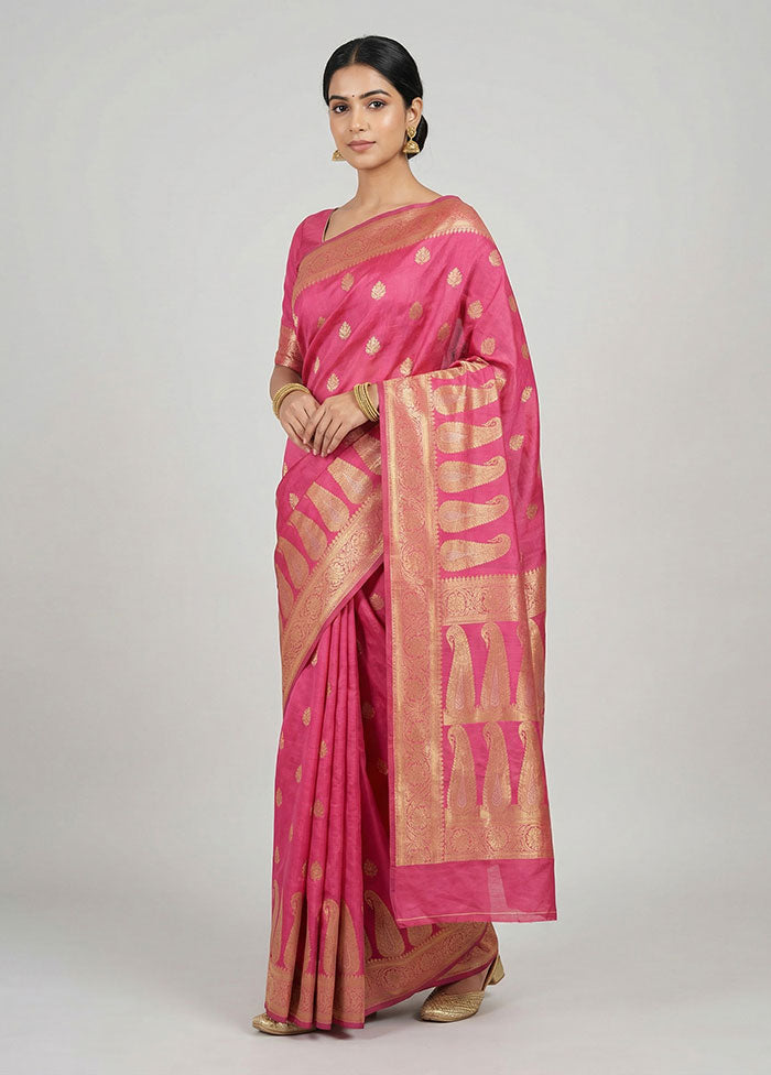 Purple Dupion Silk Saree With Blouse Piece