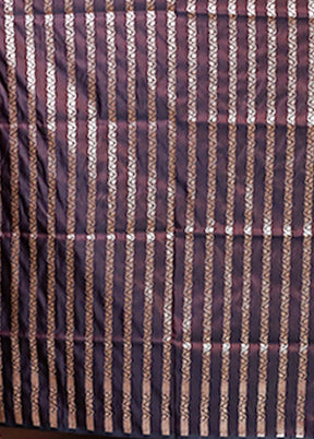 Brown Banarasi Silk Saree With Blouse Piece