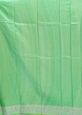 Green Pure Bishnupuri Silk Saree With Blouse Piece
