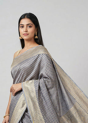 Purple Tissue Silk Saree With Blouse Piece