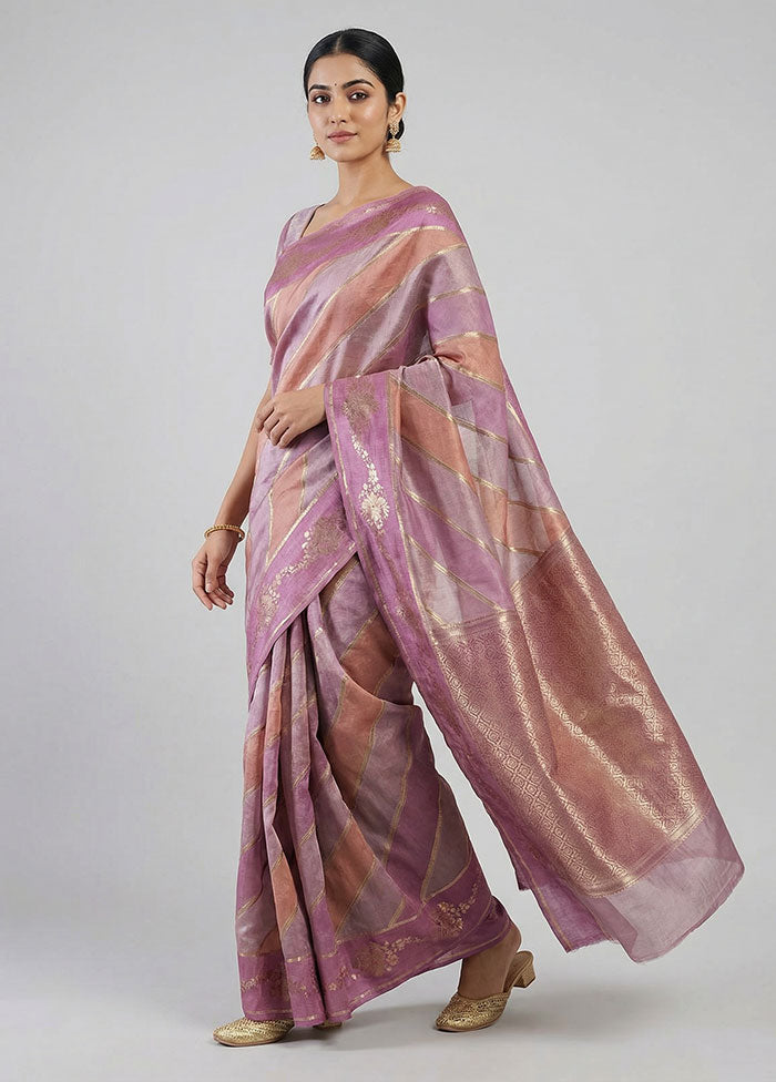 Multicolor Handloom Dupion Pure Silk Saree With Blouse Piece