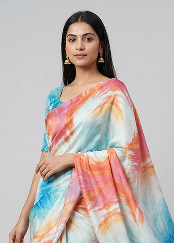 Pink Organza Saree With Blouse Piece