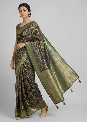 Purple Dupion Silk Saree With Blouse Piece