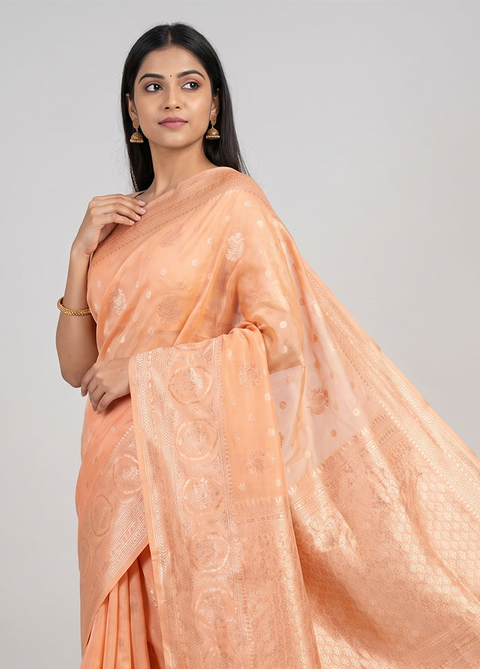 Yellow Cotton Saree With Blouse Piece