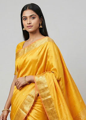 Pink Handloom Kanjivaram Pure Silk Saree With Blouse Piece
