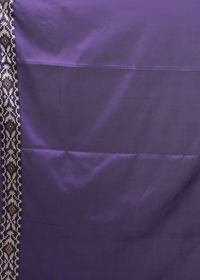 Purple Dupion Silk Saree With Blouse Piece