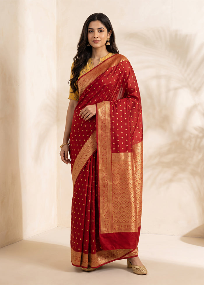 Pink Handloom Kanjivaram Pure Silk Saree With Blouse Piece