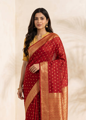 Pink Handloom Kanjivaram Pure Silk Saree With Blouse Piece