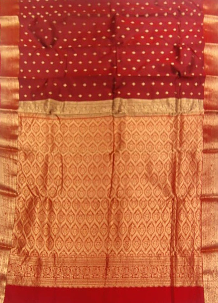 Pink Handloom Kanjivaram Pure Silk Saree With Blouse Piece