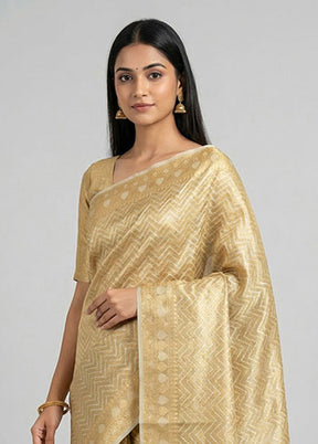 Green Tissue Silk Saree With Blouse Piece