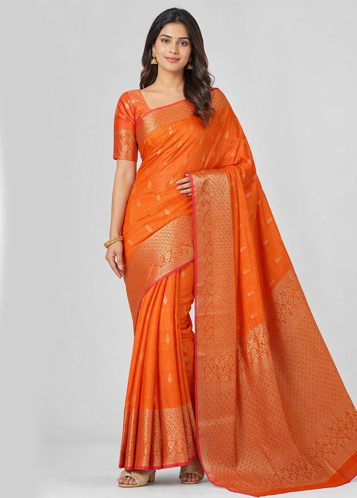 Pink Katan Silk Saree With Blouse Piece