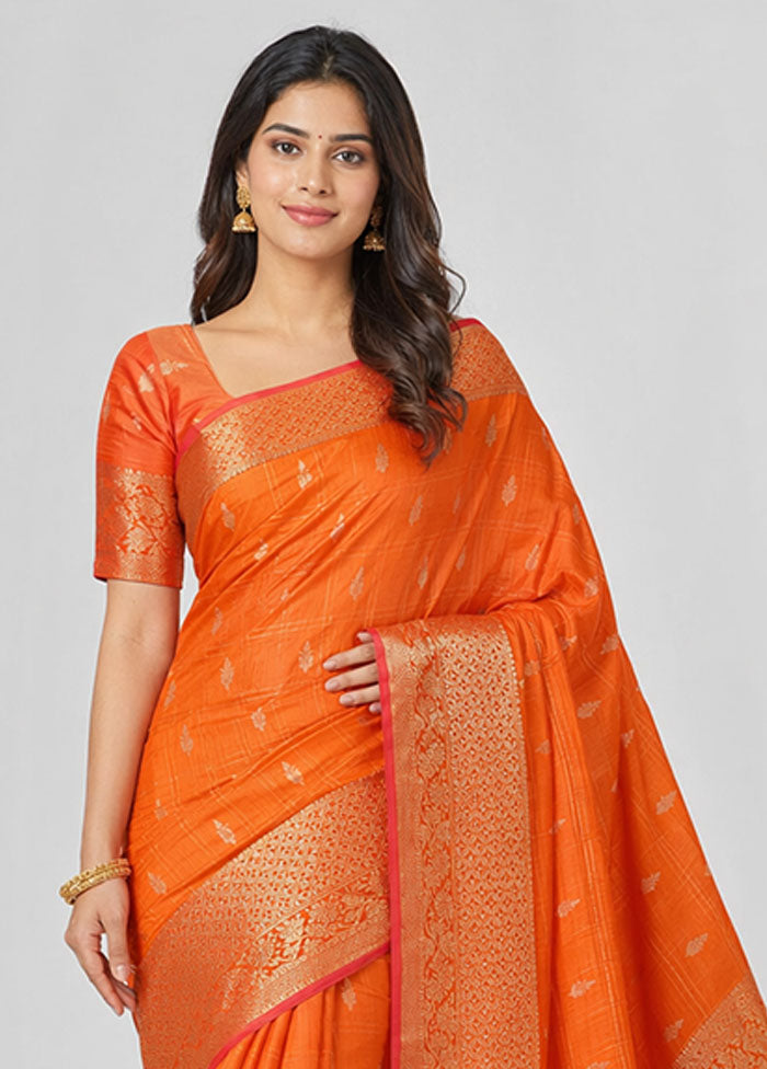 Pink Katan Silk Saree With Blouse Piece