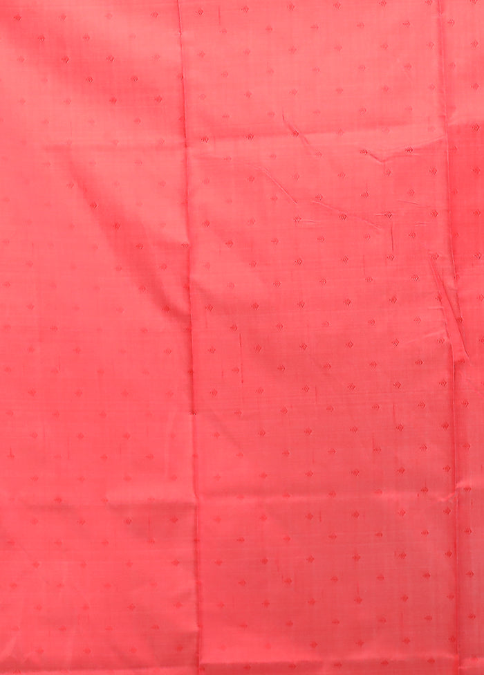 Red & White Baluchari Silk Saree With Blouse Piece