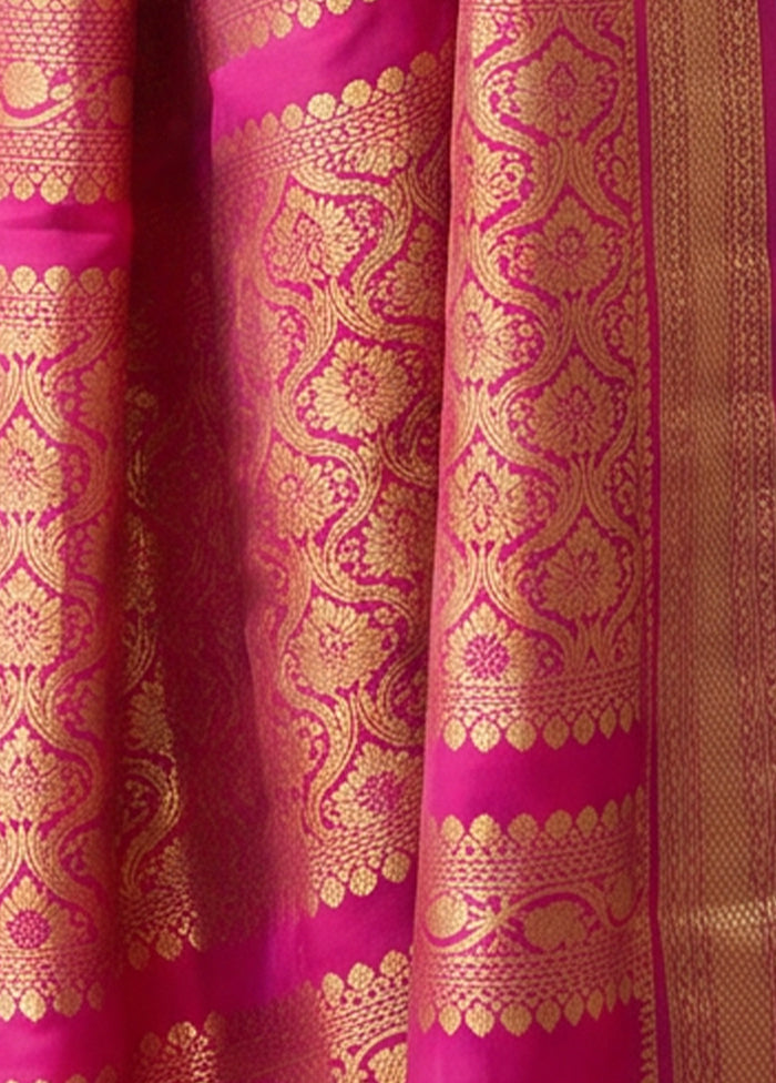 Blue Handloom Kanjivaram Pure Silk Saree With Blouse Piece