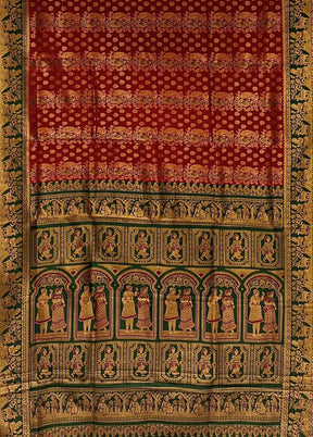 Pink Baluchari Silk Saree With Blouse Piece