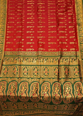 Pink Baluchari Silk Saree With Blouse Piece