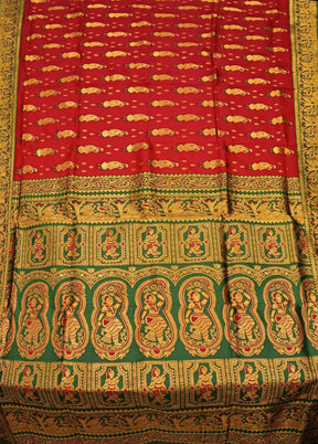 Pink Baluchari Silk Saree With Blouse Piece