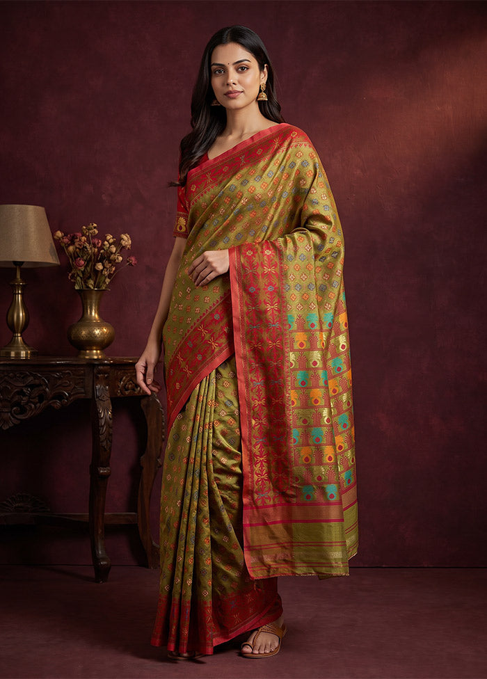 Green Jamdani Cotton Saree Without Blouse Piece