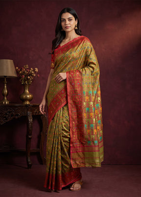 Green Jamdani Cotton Saree Without Blouse Piece