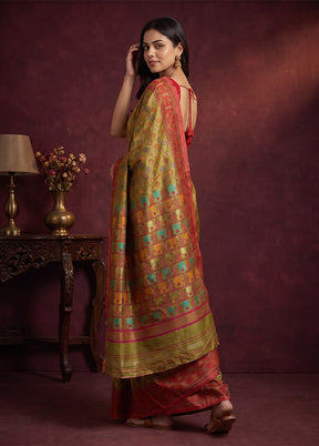 Green Jamdani Cotton Saree Without Blouse Piece