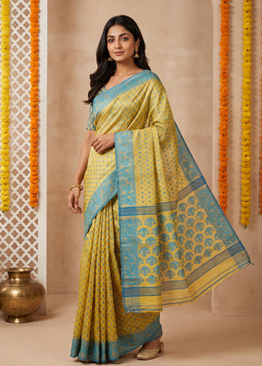 Cream Jamdani Cotton Saree Without Blouse Piece