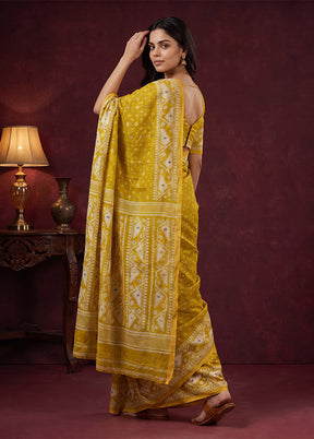 Green Jamdani Cotton Saree Without Blouse Piece