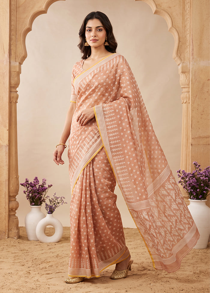 Pink Jamdani Cotton Saree Without Blouse Piece