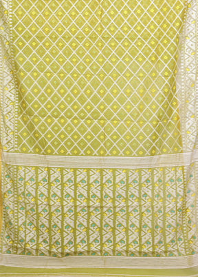 Green Jamdani Cotton Saree Without Blouse Piece