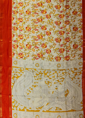 White Cotton Saree With Blouse Piece