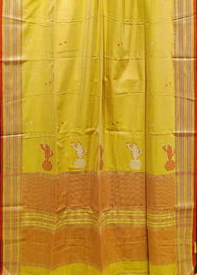 Cream Matka Silk Saree With Blouse Piece
