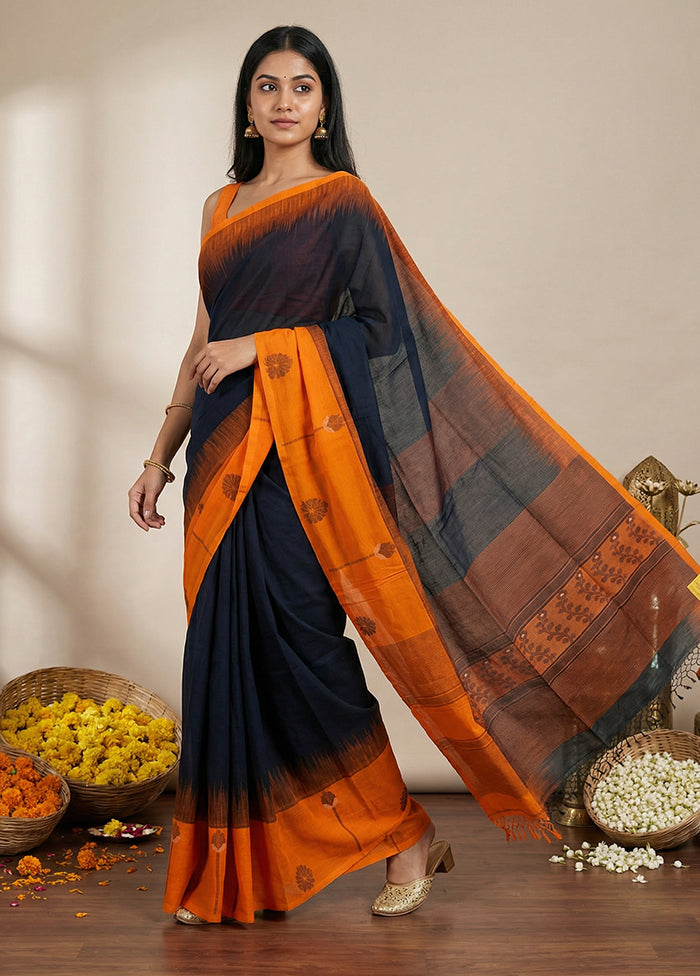 Brown Matka Silk Saree With Blouse Piece