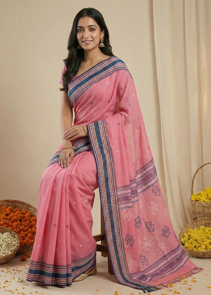 Purple Matka Silk Saree With Blouse Piece