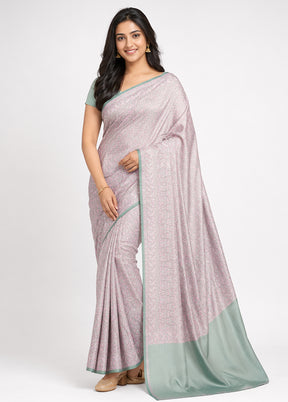 Grey Jamewar Silk Saree With Blouse Piece