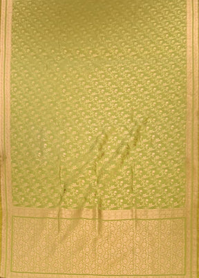 Green Katan Silk Saree With Blouse Piece