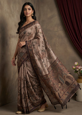 Cream Cotton Saree With Blouse Piece