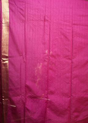 Purple Dupion Silk Saree With Blouse Piece