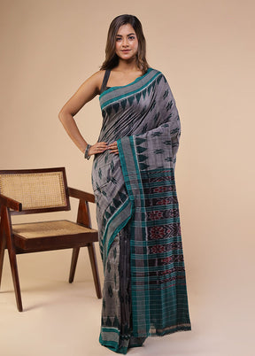 Grey Bomkai Silk Saree Without Blouse Piece