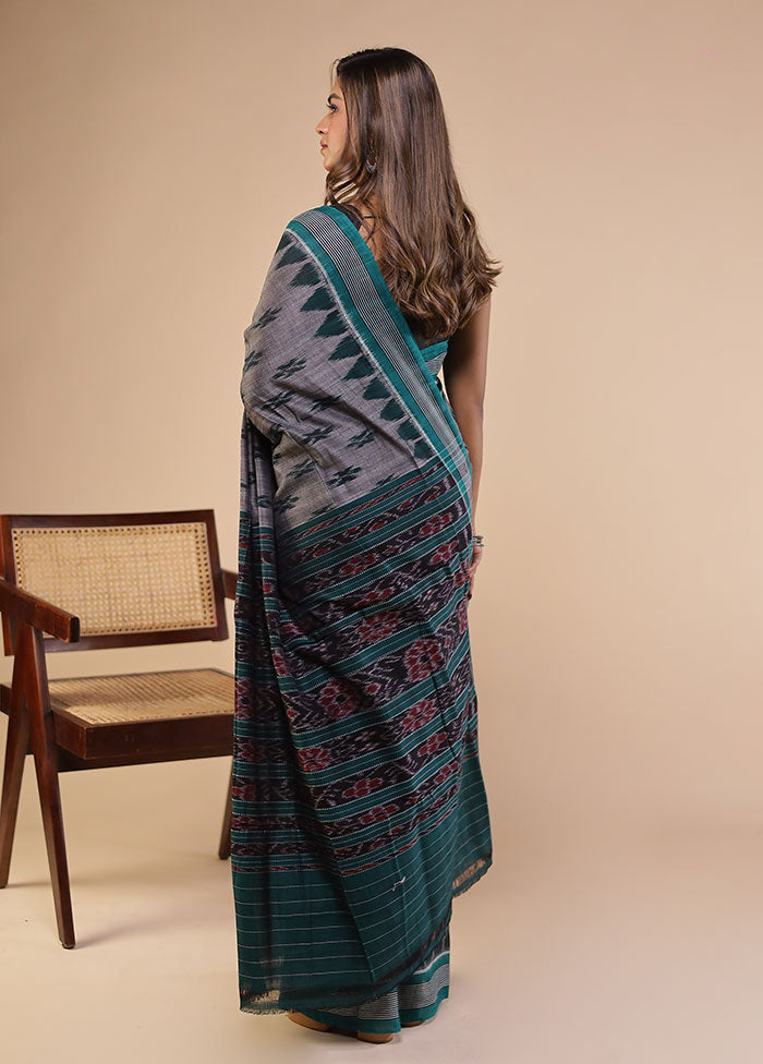 Grey Bomkai Silk Saree Without Blouse Piece